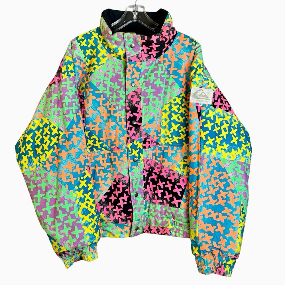 Vintage Quiksilver 80s 90s Snow Jacket reversible Size XL